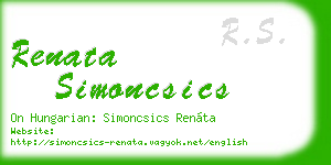 renata simoncsics business card